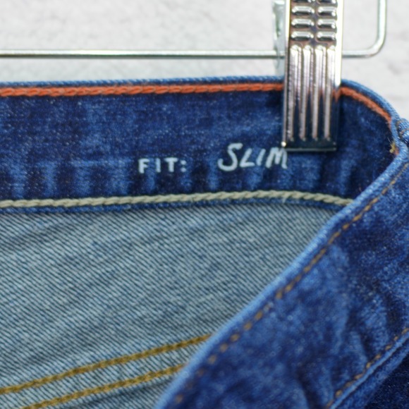 Eddie‎ Bauer Slim Specially Dyed Blue Denim Selvedged Jeans 35 / 30 Mid Rise - Picture 9 of 12